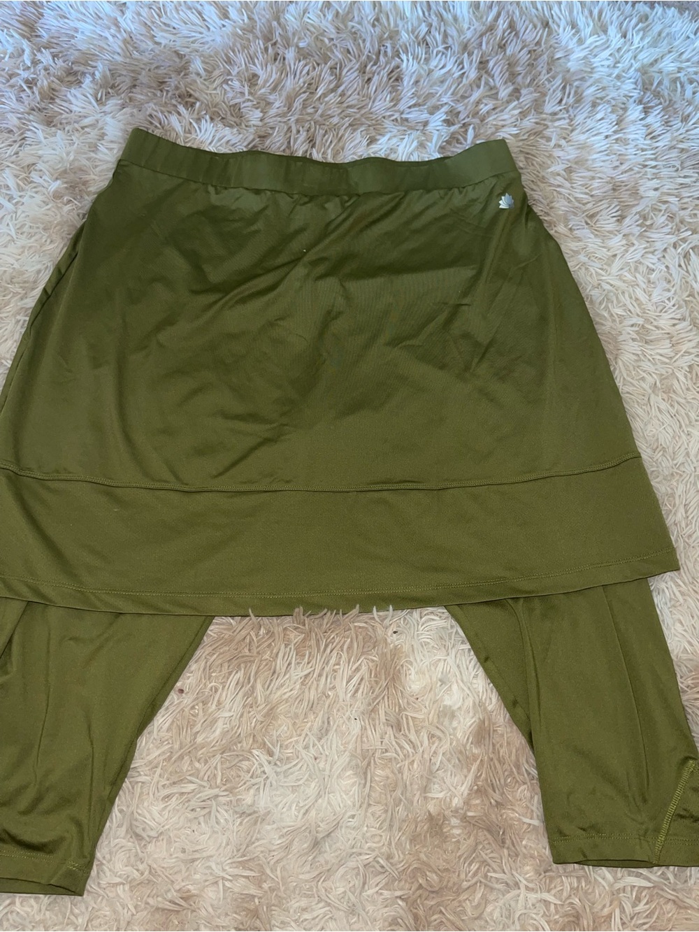 Olive Green Women's Skirted Leggings - Versatile Active Skirt Set
